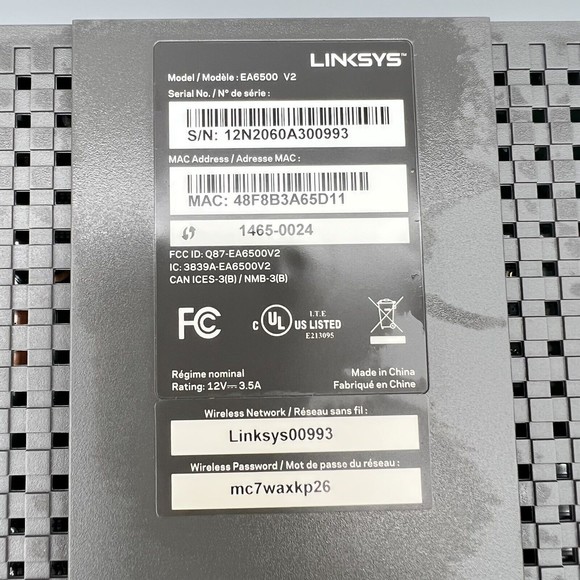 Linksys AC1750 4-Port Gigabit Wireless AC Router (EA6500 V2) 2 USB 3.0 Ports EUC - Picture 4 of 5